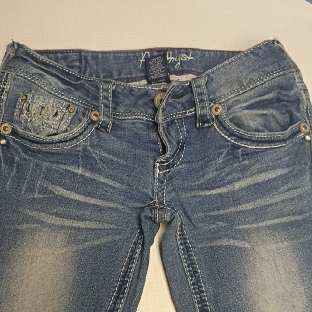 Amethyst Jeans Blue Boot Cut with Intricate Pocket Design - Picture 4 of 5